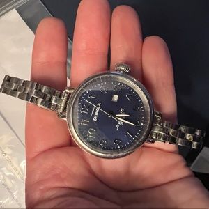Blue Shinola Birdy watch